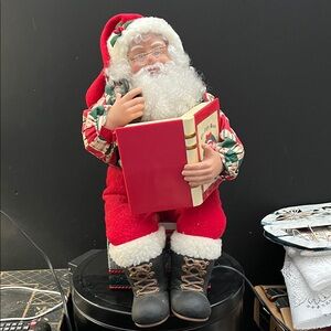 Animated Santa Claus Figurine telling the story of the night before Christmas.